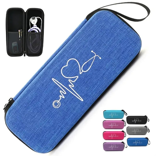 Hard Shell Stethoscope Carrying Case with ECG Design