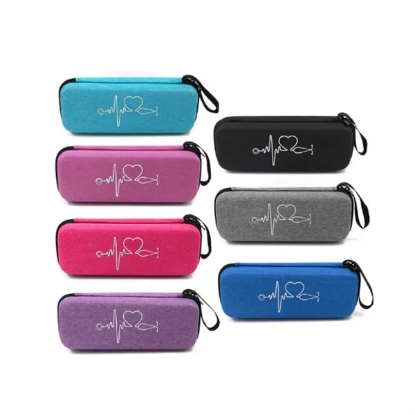 Hard Shell Stethoscope Carrying Case with ECG Design