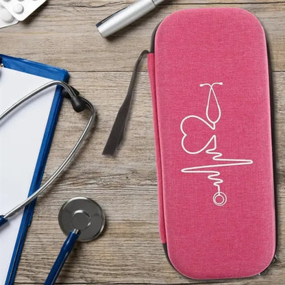 Hard Shell Stethoscope Carrying Case with ECG Design