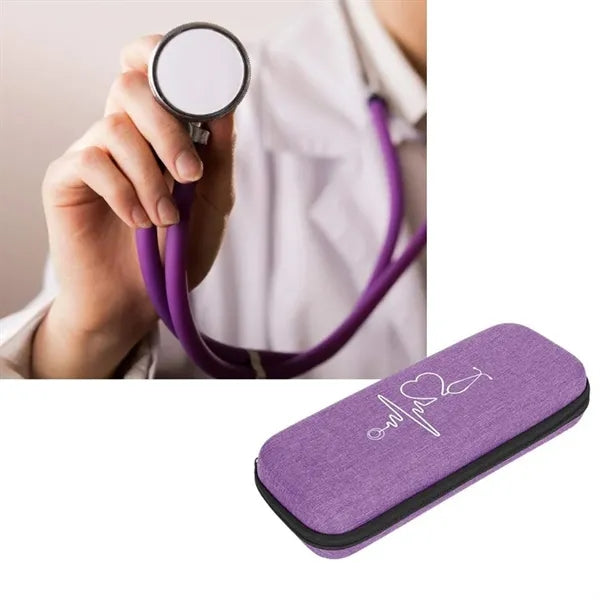 Hard Shell Stethoscope Carrying Case with ECG Design