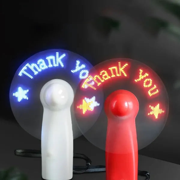 LED Message Handheld Mini Fan with Custom Text Display