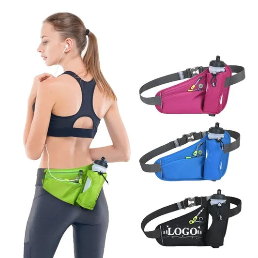Adjustable Waterproof Running Waist Pack with Bottle Holder