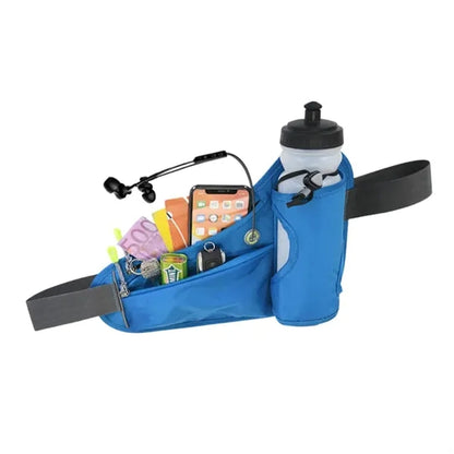 Adjustable Waterproof Running Waist Pack with Bottle Holder