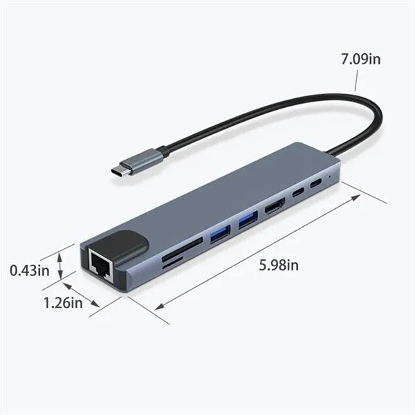 8 in 1 USB C Type C Hub Docking Station