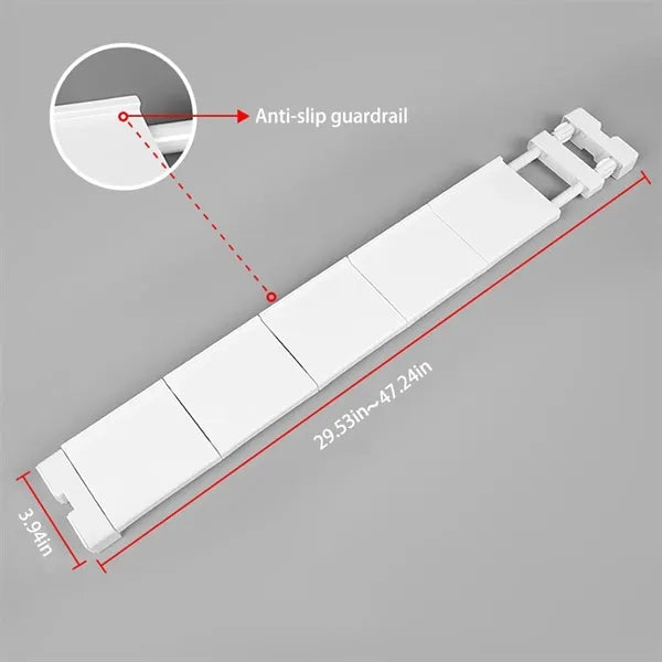 Retractable Floating Partition Storage Rack Shelves