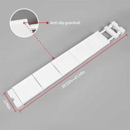 Retractable Floating Partition Storage Rack Shelves