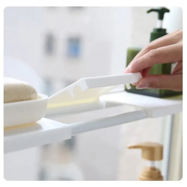 Retractable Floating Partition Storage Rack Shelves