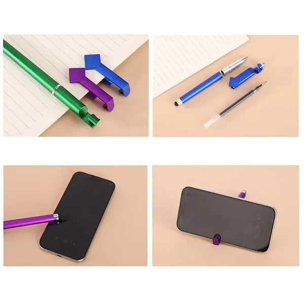 3 in 1 Phone Holder Touching Screen Ballpoint Pen