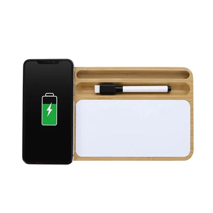 Bamboo Wireless Charger with Dry Erase Board Whiteboard