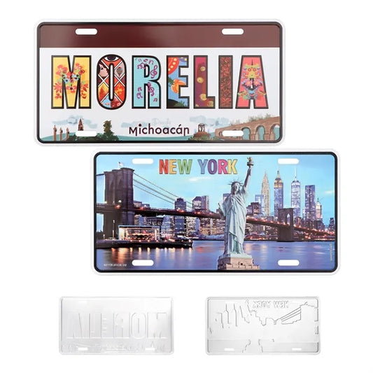12"x6" Embossed Custom Aluminum 3D Metal Car License Plate