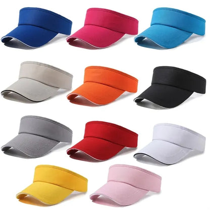 Cotton Adjustable Sport Empty Top Baseball Visor Cap Hats
