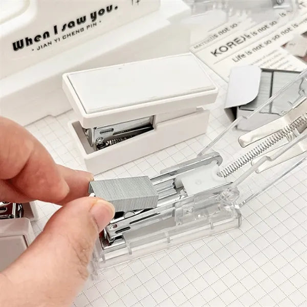 Transparent Color Mini Portable High Appearance Stapler