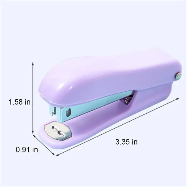 Metal Rustproof Macaron Mini Stapler Built-in Staple Remover