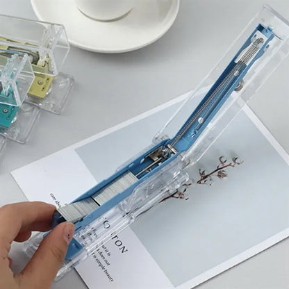 Durable Non-Slip Base High-Impact Transparent Stapler