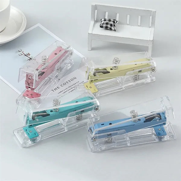Durable Non-Slip Base High-Impact Transparent Stapler