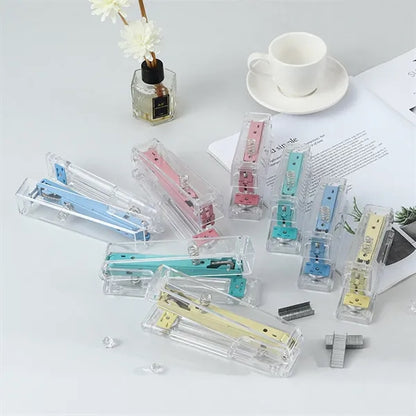 Durable Non-Slip Base High-Impact Transparent Stapler