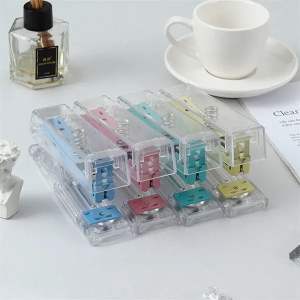 Durable Non-Slip Base High-Impact Transparent Stapler