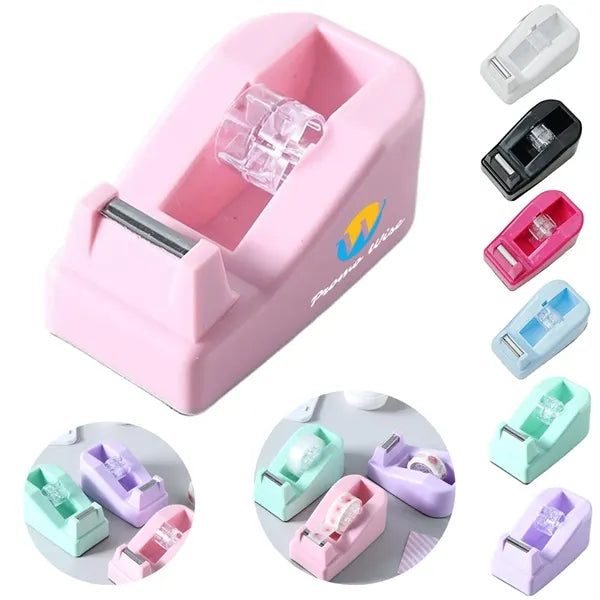 Macaron Color Office Desktop Tape Dispenser Non-Skid Base