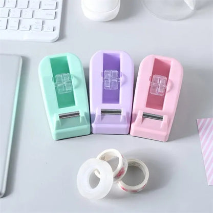 Macaron Color Office Desktop Tape Dispenser Non-Skid Base