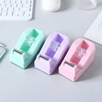 Macaron Color Office Desktop Tape Dispenser Non-Skid Base