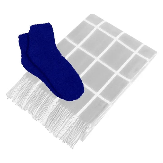 Charleston Throw & Fuzzy Socks Set