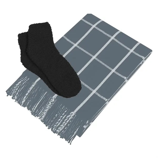 Charleston Throw & Fuzzy Socks Set