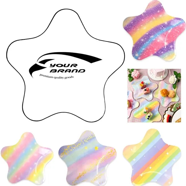 10 Pcs Star Shaped Decorative Disposable Paper Plates
