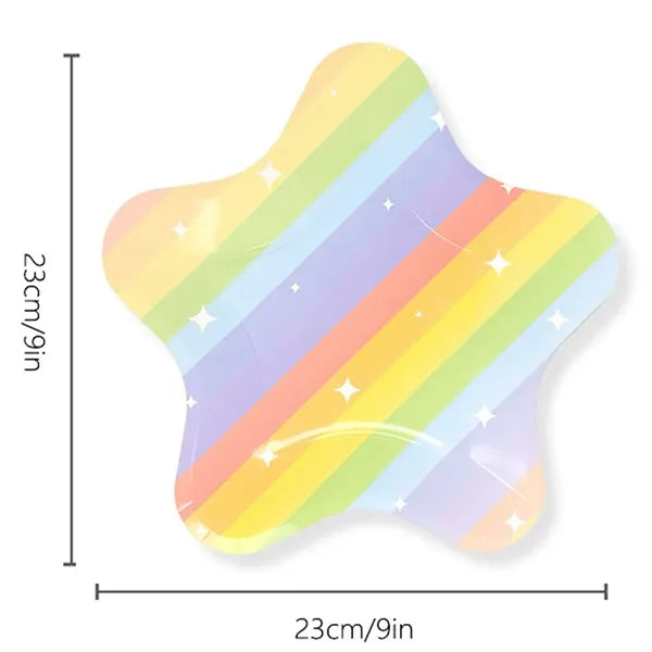10 Pcs Star Shaped Decorative Disposable Paper Plates