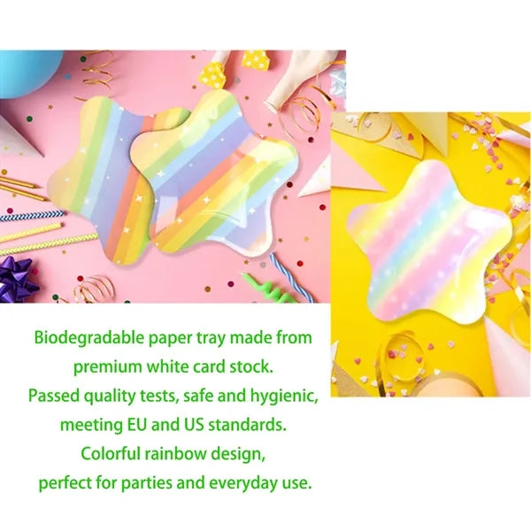 10 Pcs Star Shaped Decorative Disposable Paper Plates