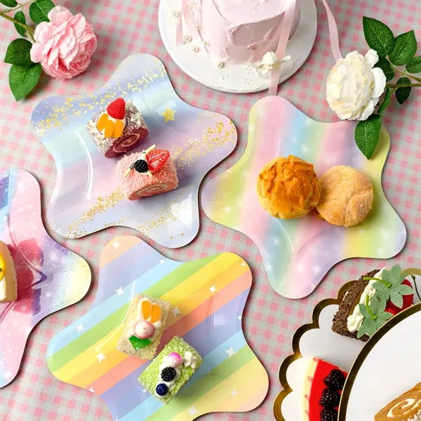 10 Pcs Star Shaped Decorative Disposable Paper Plates