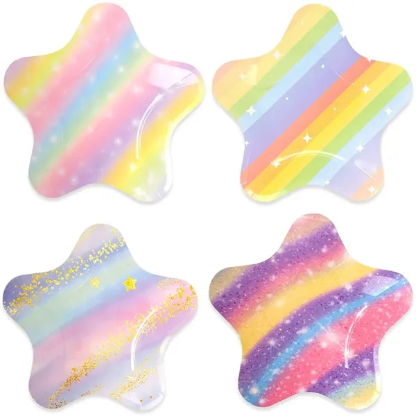 10 Pcs Star Shaped Decorative Disposable Paper Plates