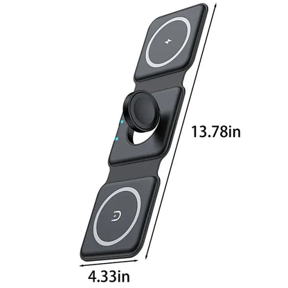 Foldable 3 in 1 Magnetic Wireless Charging Station