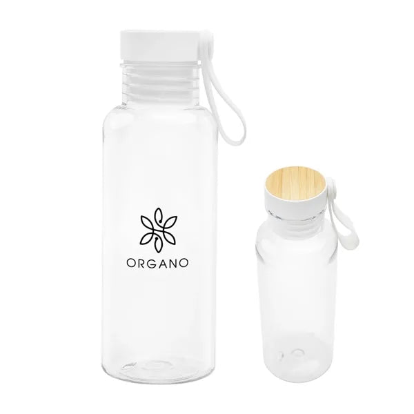 20 Oz. Case rPET Bottle with Bamboo Accent Lid and Silico...