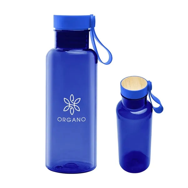 20 Oz. Case rPET Bottle with Bamboo Accent Lid and Silico...