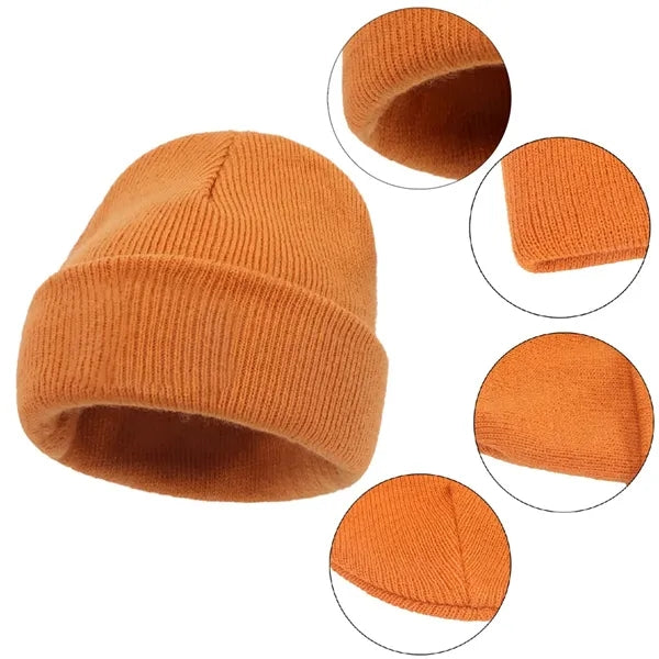 Children And Adults Winter Beanie Hat Unisex Cuffed Knit Cap