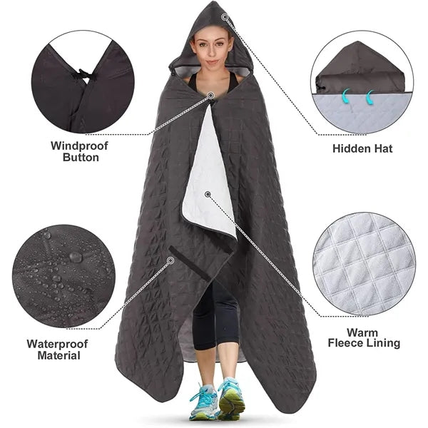 82 "x 55" Hooded Outdoor Blanket