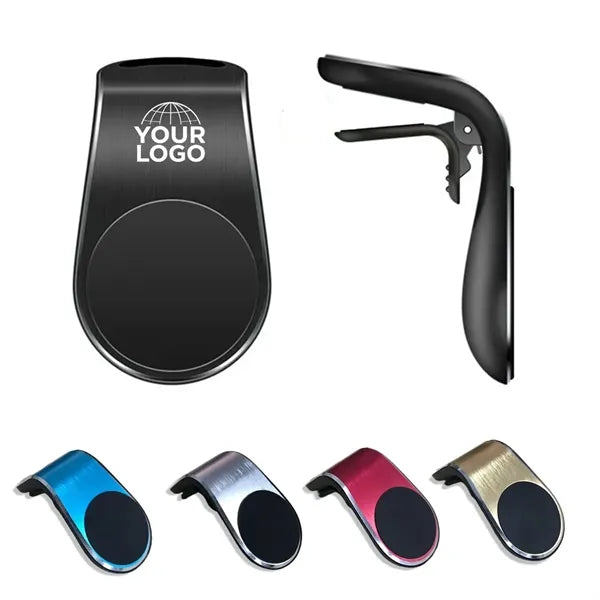 L Shape Car Phone Holder Magnetic Air Vent