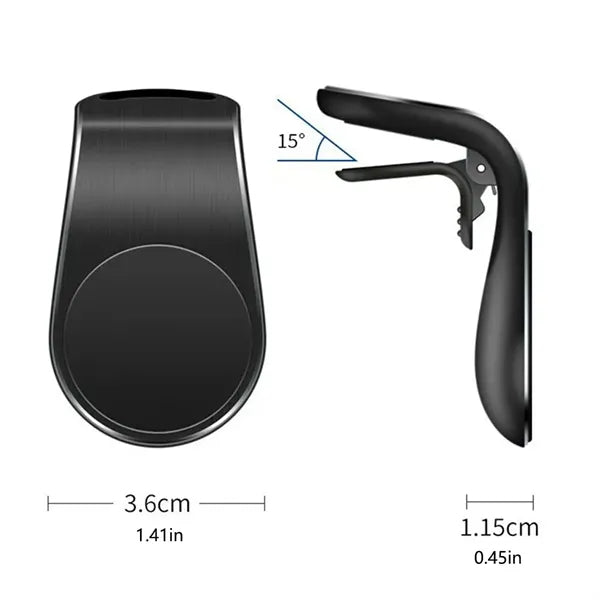 L Shape Car Phone Holder Magnetic Air Vent