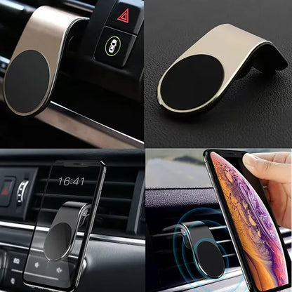 L Shape Car Phone Holder Magnetic Air Vent