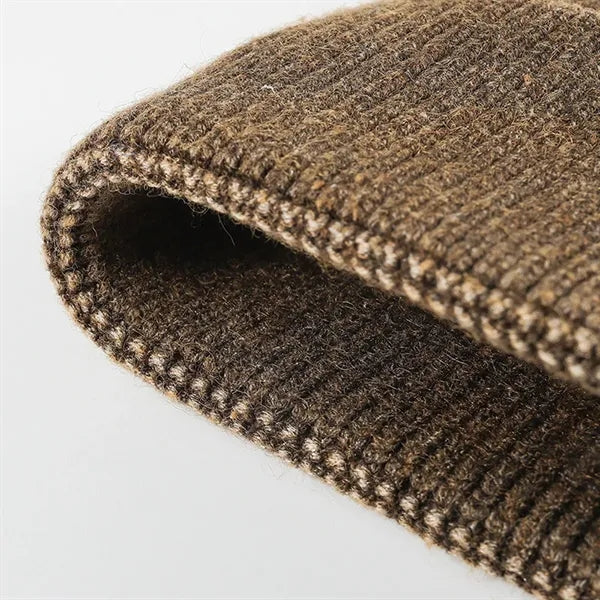 Thick Outdoor Knit Hat Warm Wool Blend