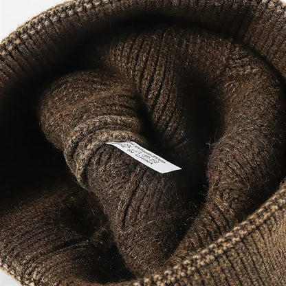 Thick Outdoor Knit Hat Warm Wool Blend