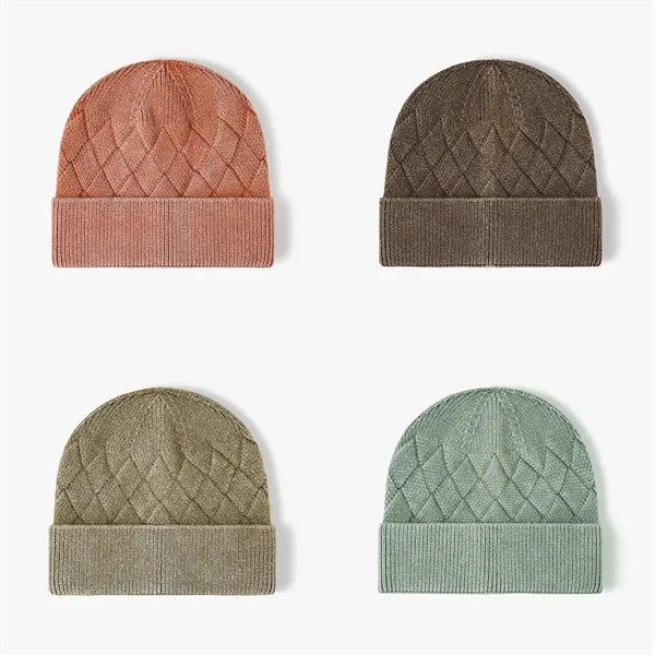 Thick Outdoor Knit Hat Warm Wool Blend