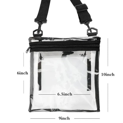 Stadium Approved Clear Crossbody Bag for Events & Security