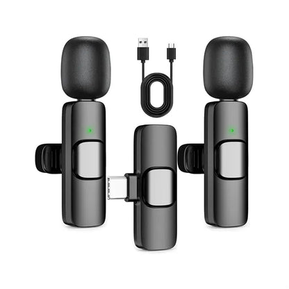 Wireless Clip On Microphone Dual Noise Reduction