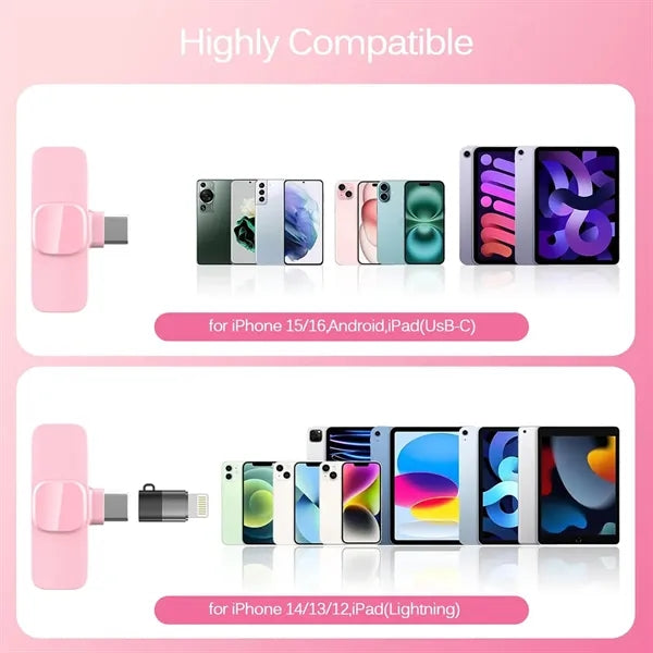 Wireless Clip On Microphone Dual Noise Reduction