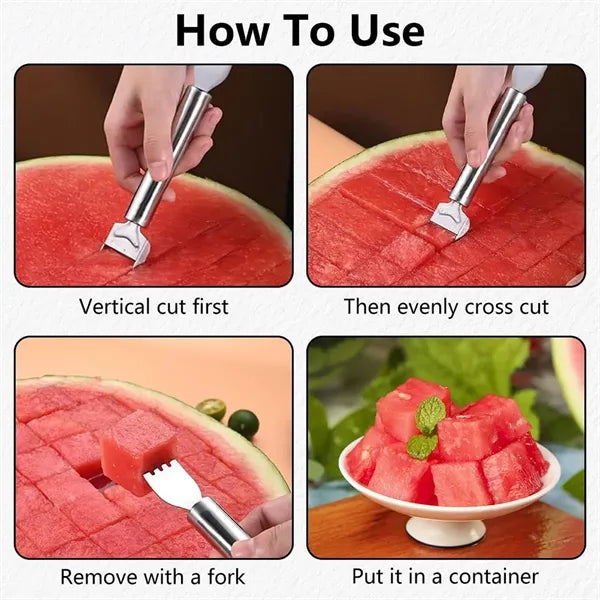 Stainless Steel Dual Head Watermelon Cutter Fork