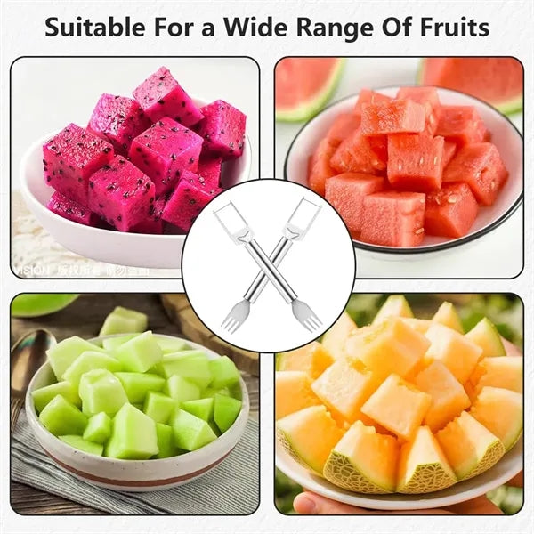 Stainless Steel Dual Head Watermelon Cutter Fork