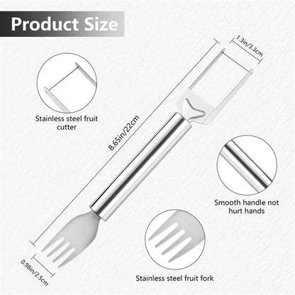 Stainless Steel Dual Head Watermelon Cutter Fork