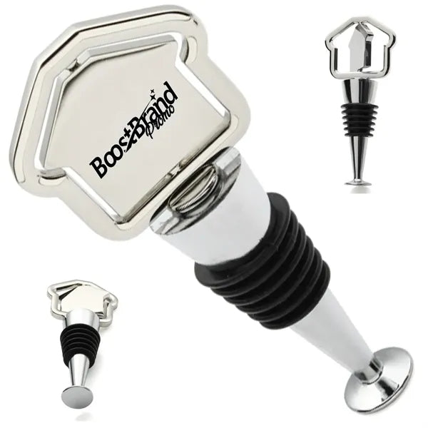 Laser Engraved House Shaped Wine Stopper Real Estate Gift