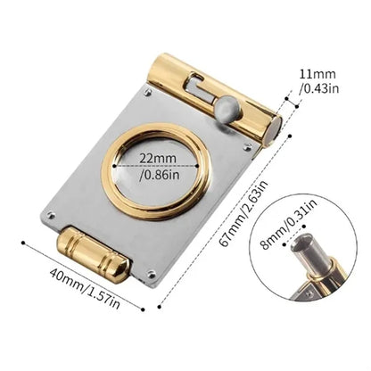 Single Blade Cigar Cutter with Integrated Cigar Punch